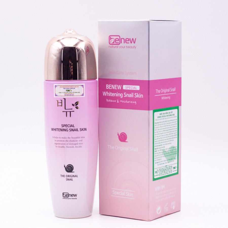 Nước hoa hồng trắng da Hàn Quốc Ốc Sên Benew Special Whitening Skin (150ml) – Hàng Chính Hãng