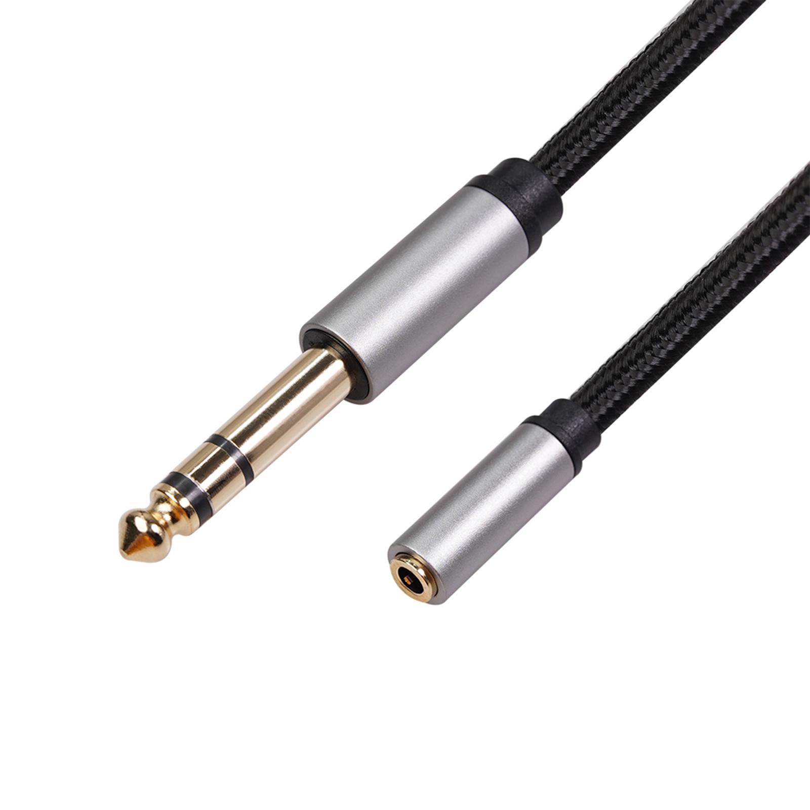 Headphone Adapter 6.35mm Female to 3.5mm Male 1/4 to 1/8 Stereo Audio Adapter Cord