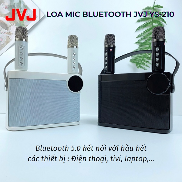 Loa Karaoke Bluetooth YS-210 Kèm 2 Micro Có Led