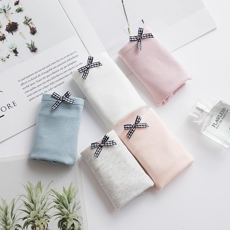 10 Cái/lốc Nữ Quần Lót Cotton Mềm Mại Quần Lót Bé Gái Màu Quần Đùi Thắt Nơ Quần Áo Lót Ren Quần Lót Nữ M-XXL Quần