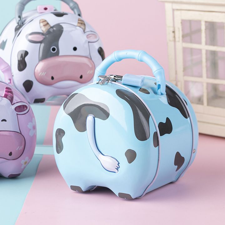 KÉT SẮT MINI HÌNH BÒ SỮA CHO BÉ - JL