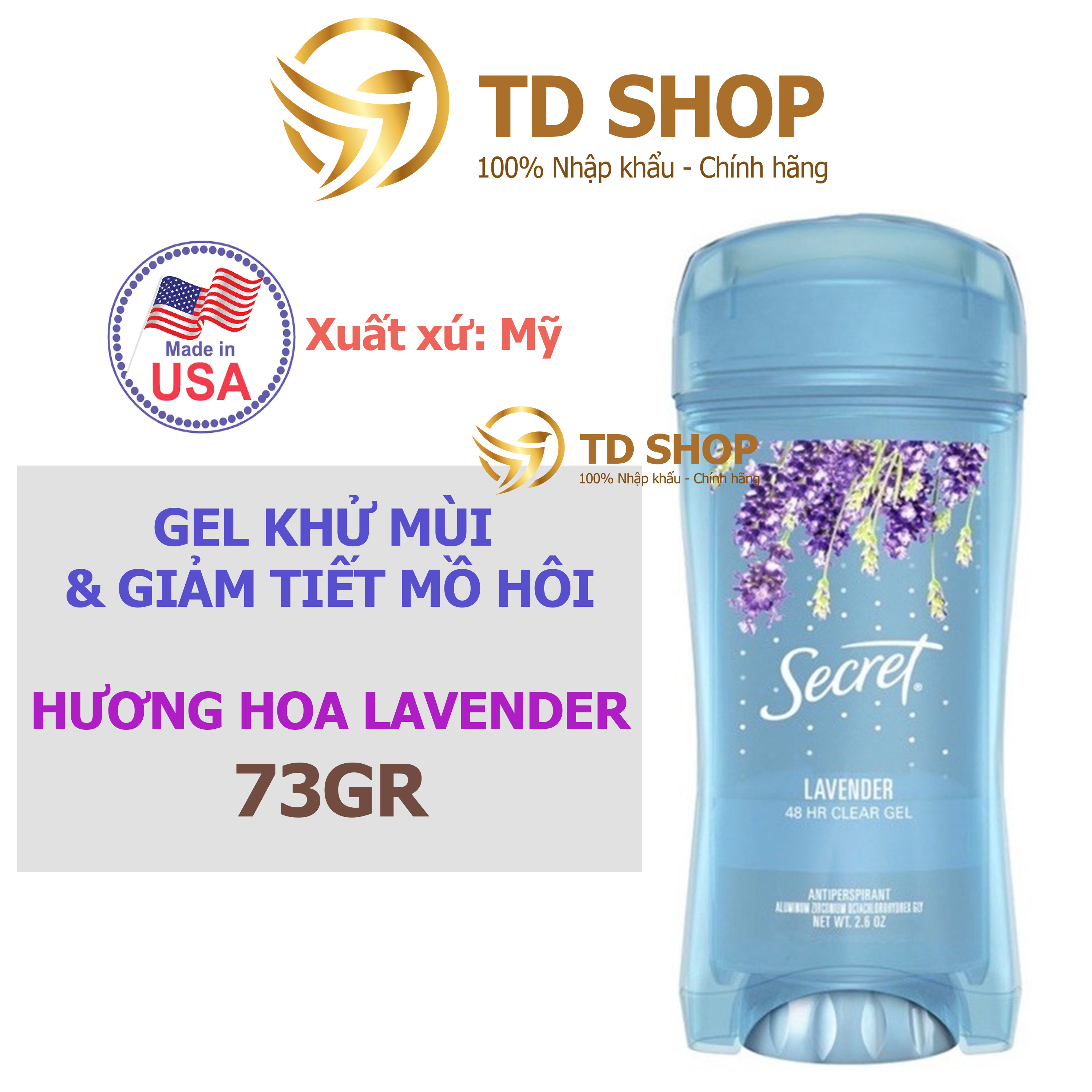 Lăn Khử Mùi Secret Clear Gel 73g