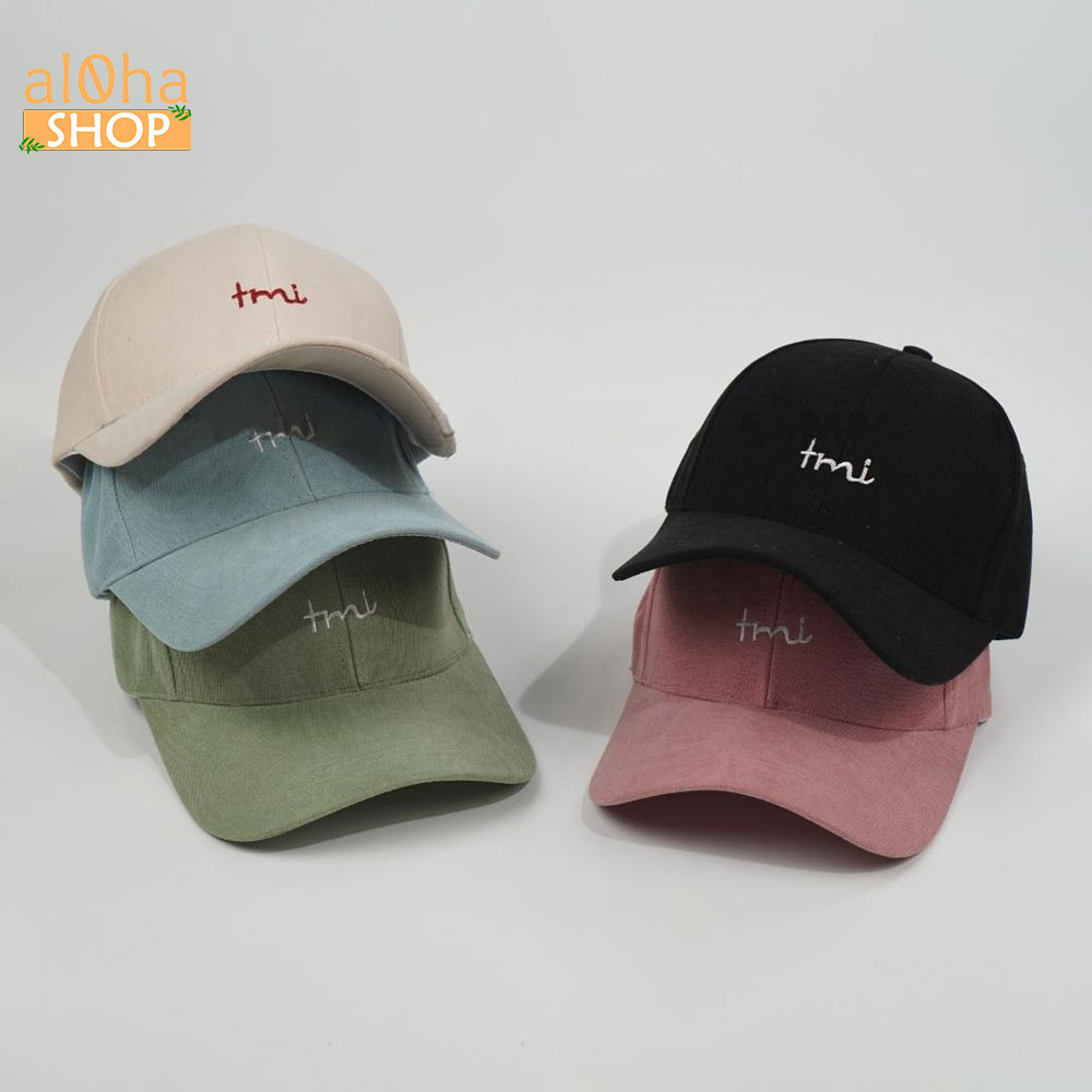 Nón chống nắng thêu chữ Tmi - mũ lưỡi trai unisex nam nữ chống nắng - al0ha Shop