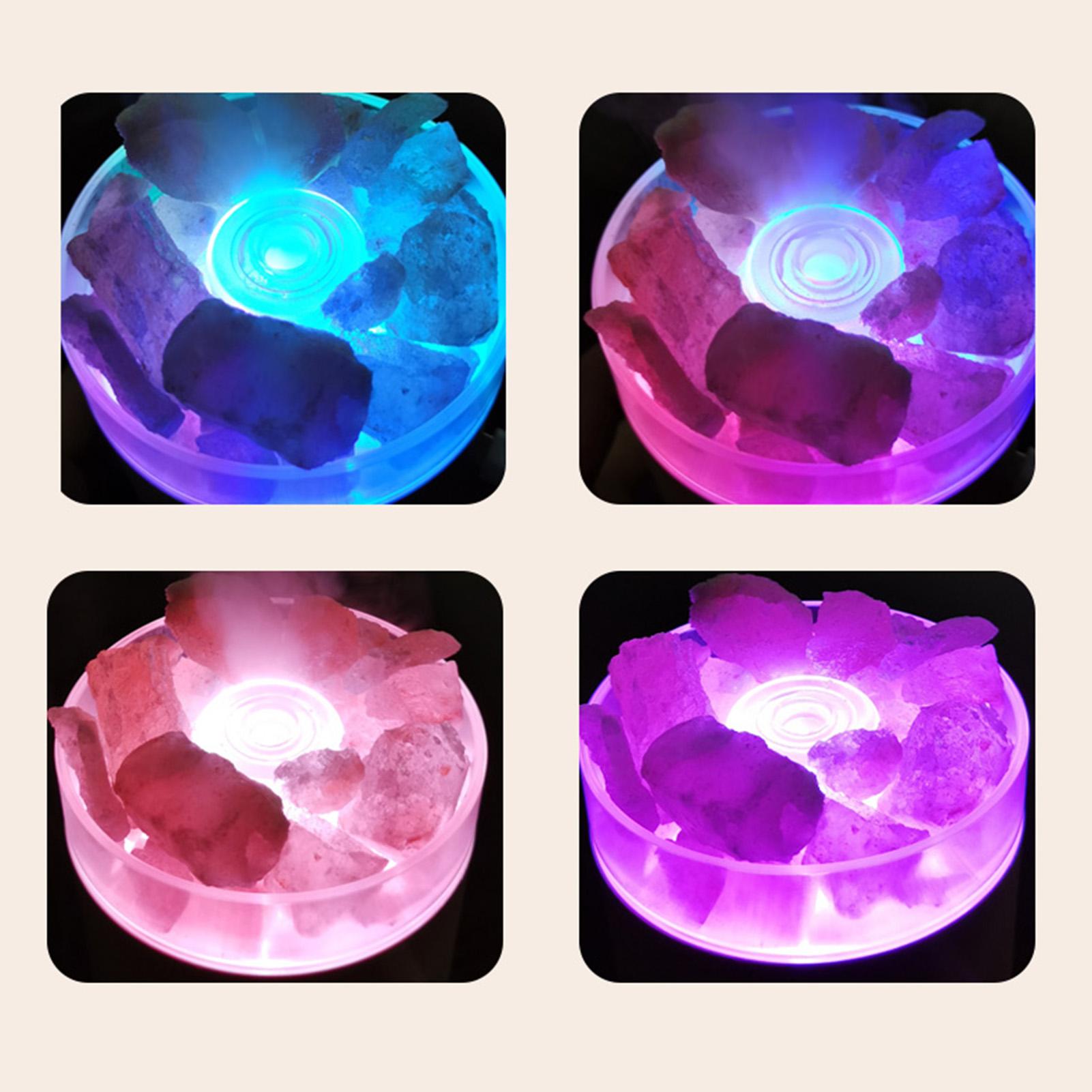 3 Trong 1 Hương Thơm Khuếch Tán Máy Phun Sương Tạo Độ Ẩm Muối Đèn 6 Màu Sắc Đèn Ngủ LED 260Ml USB Máy Lọc Không Khí Sương ẩm Cho Nhà Văn Phòng