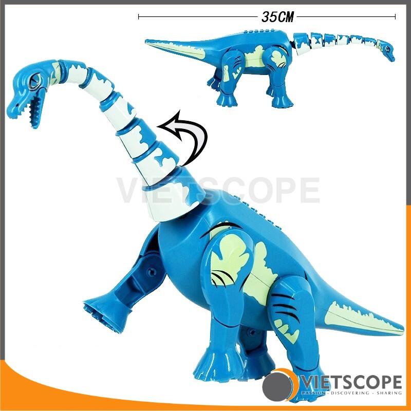 Lắp ráp mô hình khủng long cổ dài Brachiosaurus 35 cm có khớp cổ linh hoạt - 7030