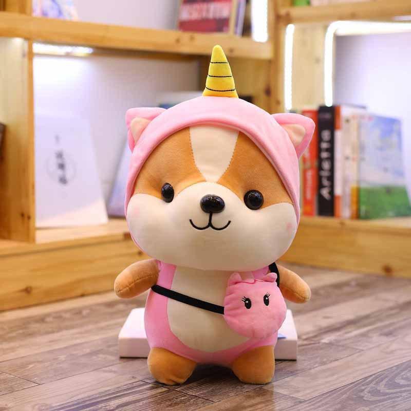 Gấu Bông Gối Ôm Chó Shiba Cosplay Size 25cm Cún Con Đáng Yêu Quà Tặng Cute Vải Co Dãn 4 Chiều
