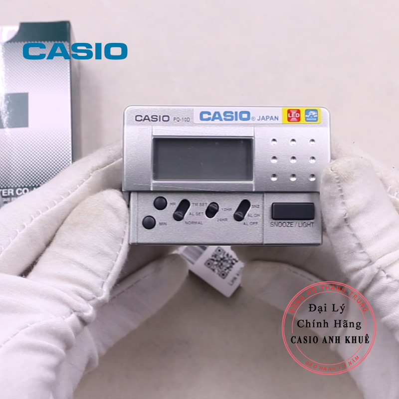 Đồng Hồ Báo Thức Du Lịch - Để Bàn Điện Tử Casio PQ-10D-8RDF