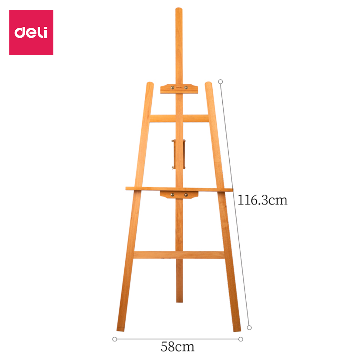 Giá Vẽ Tranh Bằng Gỗ Deli - 116x58cm  - Giá Đỡ Tranh - Kệ Đỡ Trưng Bày Mẫu - 1 Chiếc - 73879
