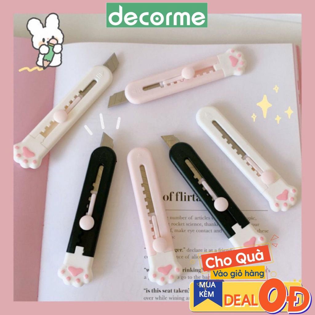 Dao dọc giấy mini cute hình bàn chân Mèo Decorme Dao cắt giấy dễ thương