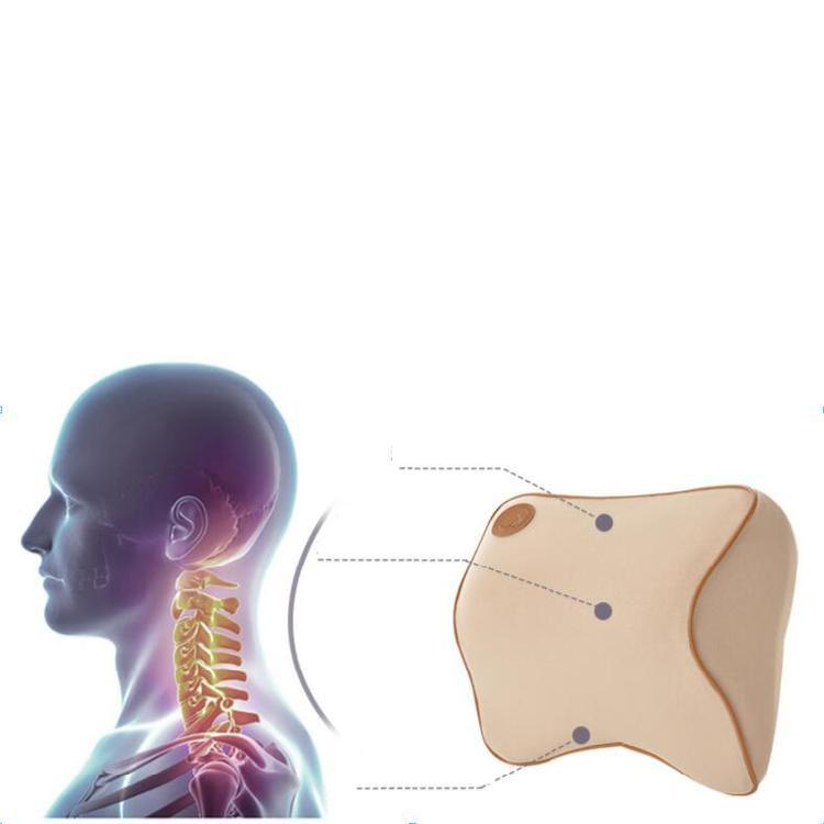Gối Tựa Đầu Cao Su Non Cao Cấp Ô Tô - 3 màu: Đen, Ghi, Kem - Mã: A01