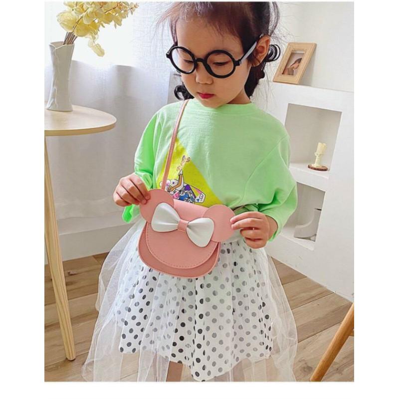Túi đeo chéo đính nơ mini siêu xinh