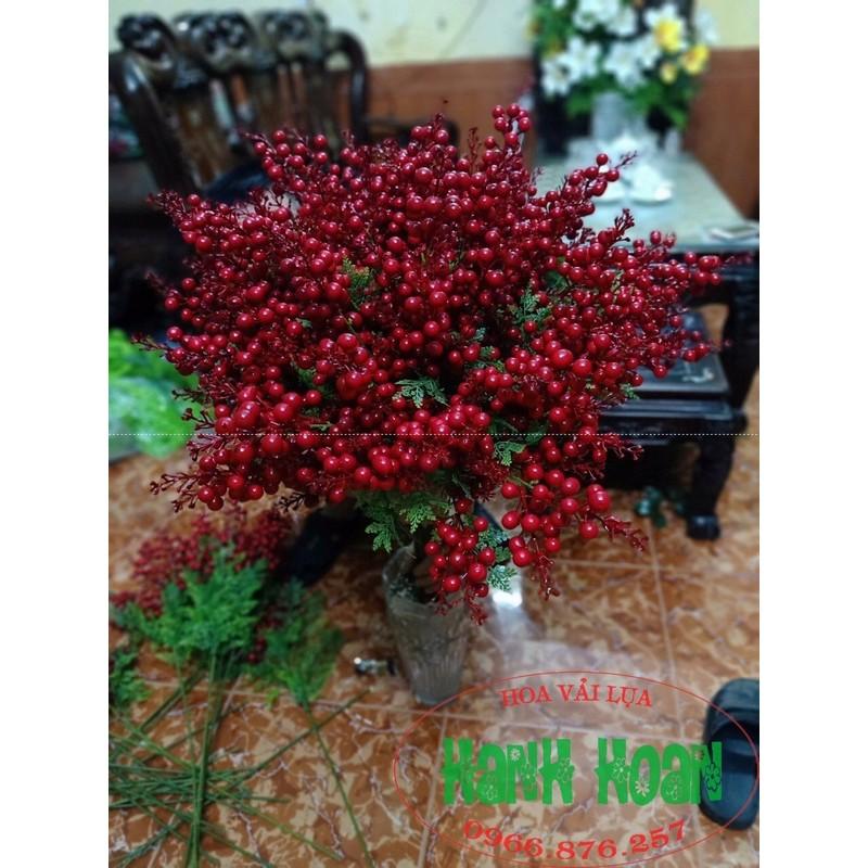 Cành quả cherry, đào đông cao 75cm trang trí - Cây quả giả