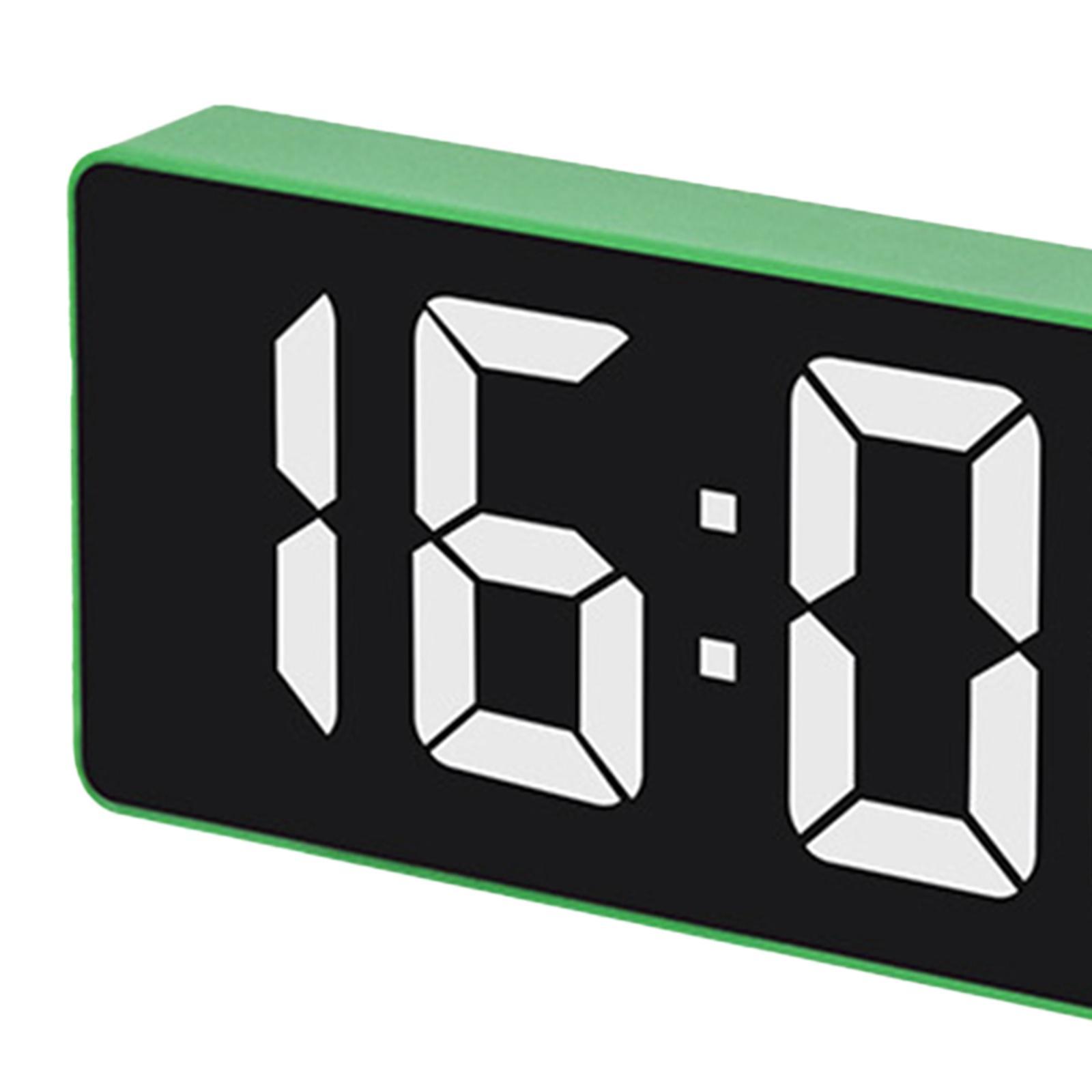 Digital Clock, LED Clock for Bedroom, Electronic Desktop Clock with Temperature Display, Adjustable Brightness, Voice Control
