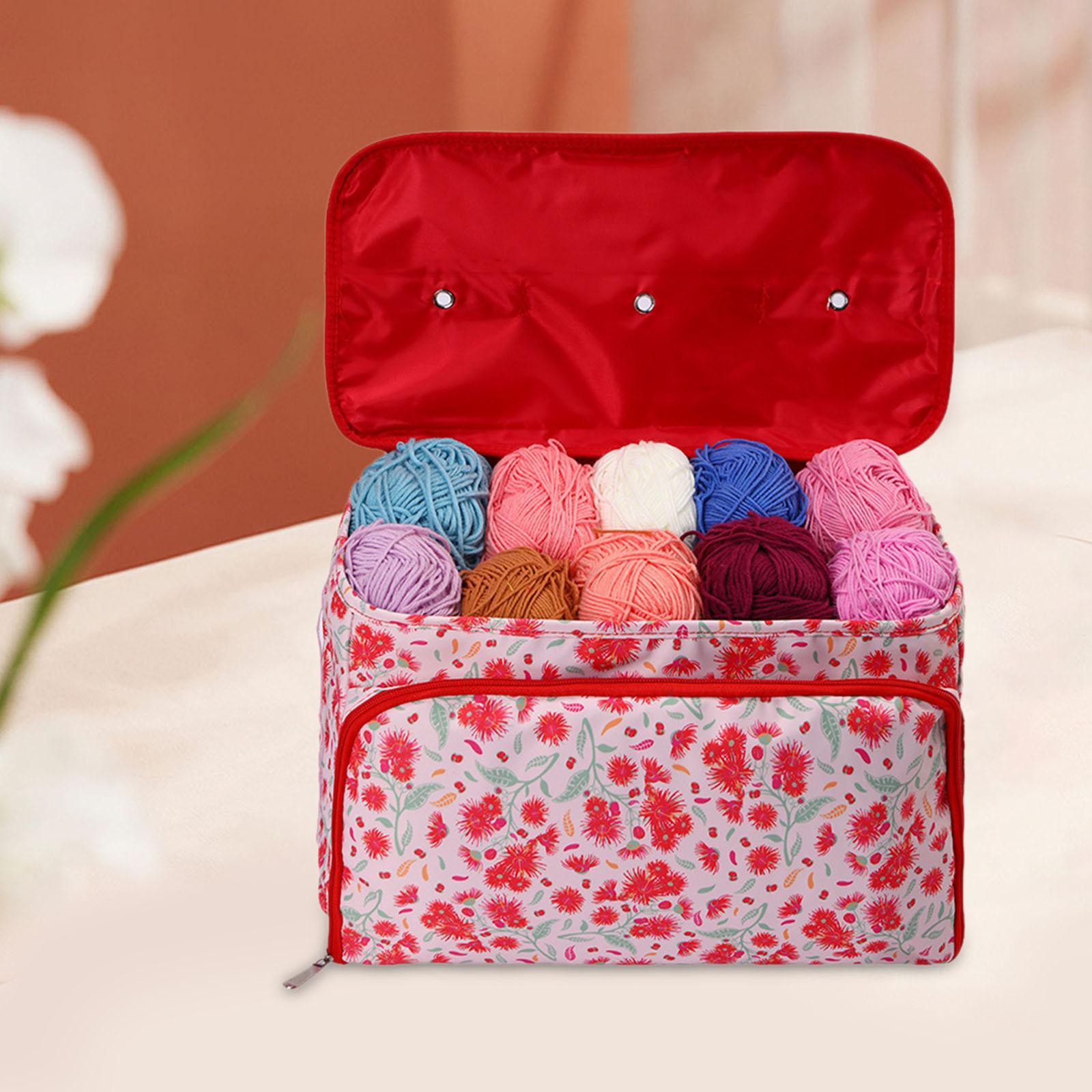 Hình ảnh Yarn Storage Organizer Crochet Bag for Knitting  Embroidery Supplies