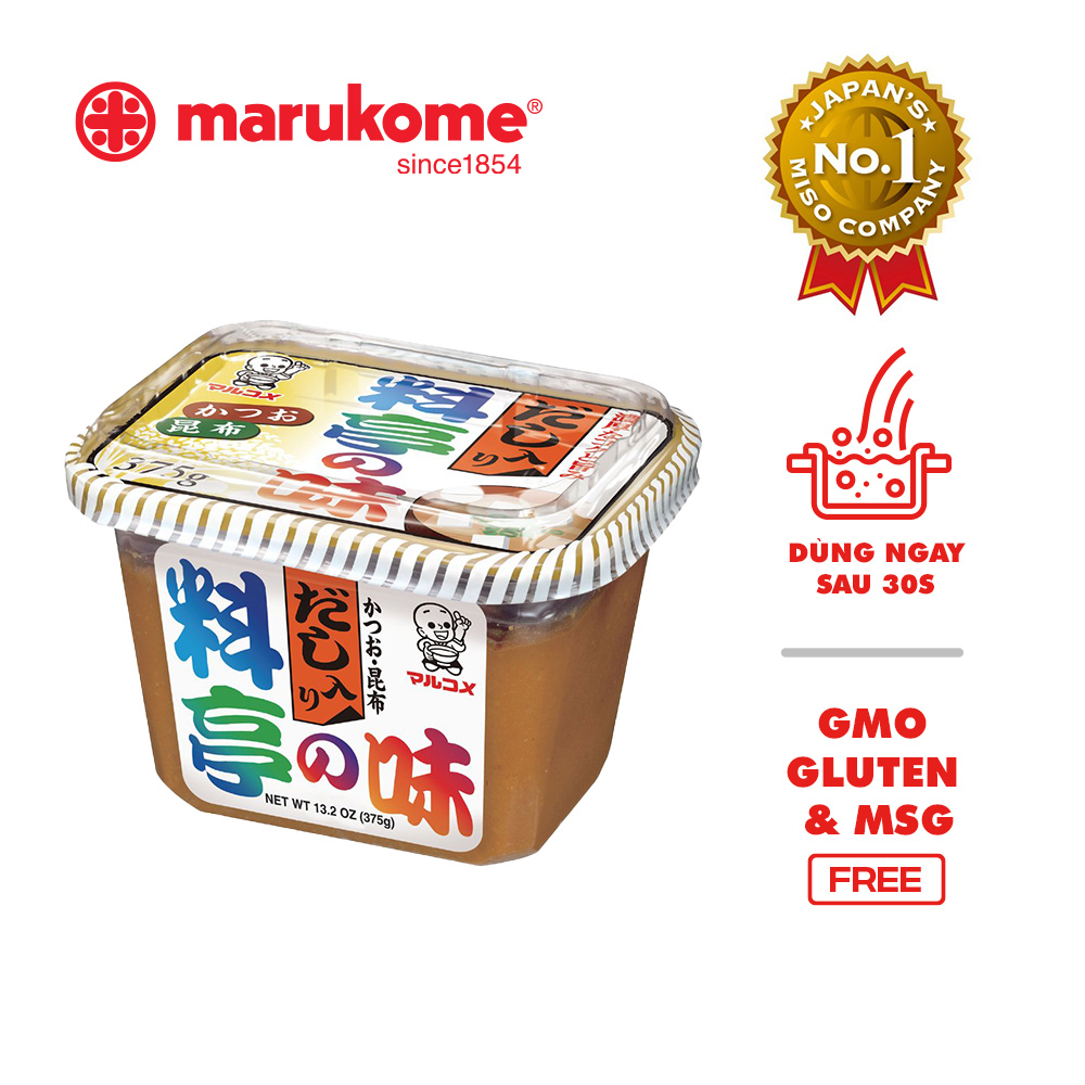 Hộp tương Miso Dashi truyền thống Marukome Nhật 375g