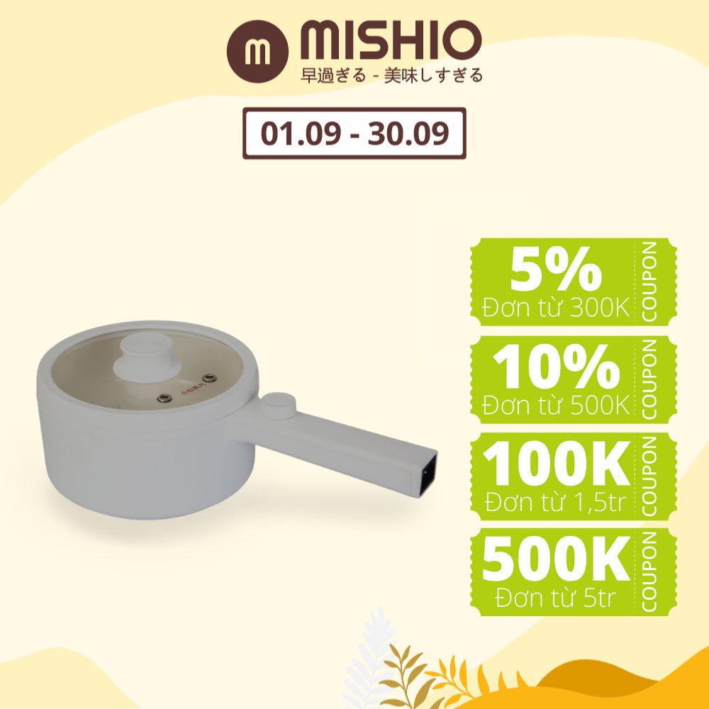 Nồi Nấu Đa Năng lòng ceramic Mishio MK271 1.5L - hàng chính hãng