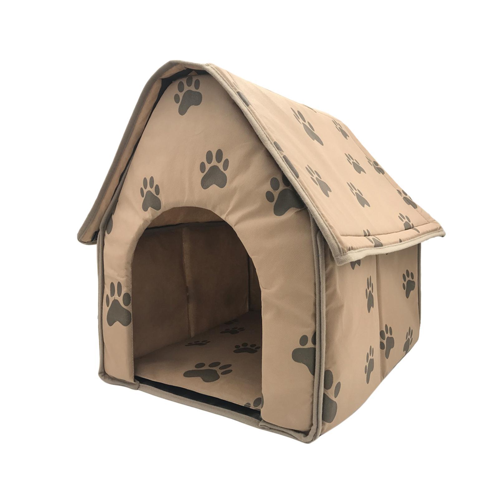 Small Footprints Pet House Dog Bed House Kitty Nonslip Dog Sleeping Bed Winter Warm Nest Cat Bed for Indoor Cats, for Small Medium Dogs Cats