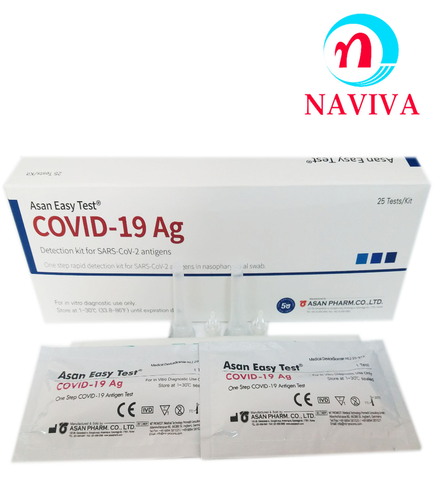 Combo 2 bộ kit test nhanh Covid-19 tại nhà Asan - Hàn Quốc