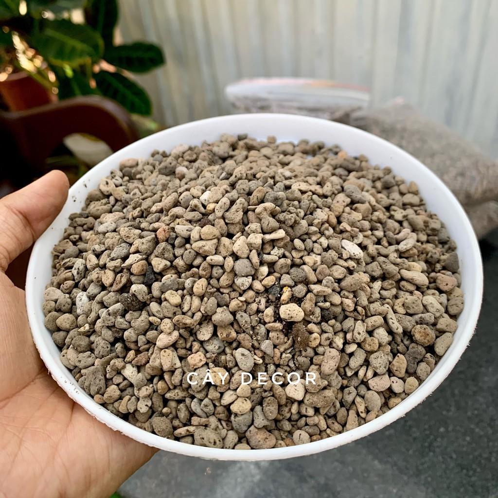 Đá bọt Pumice cực tốt cho sen đá, cây kiểng - size 3-6mm, gói 1kg