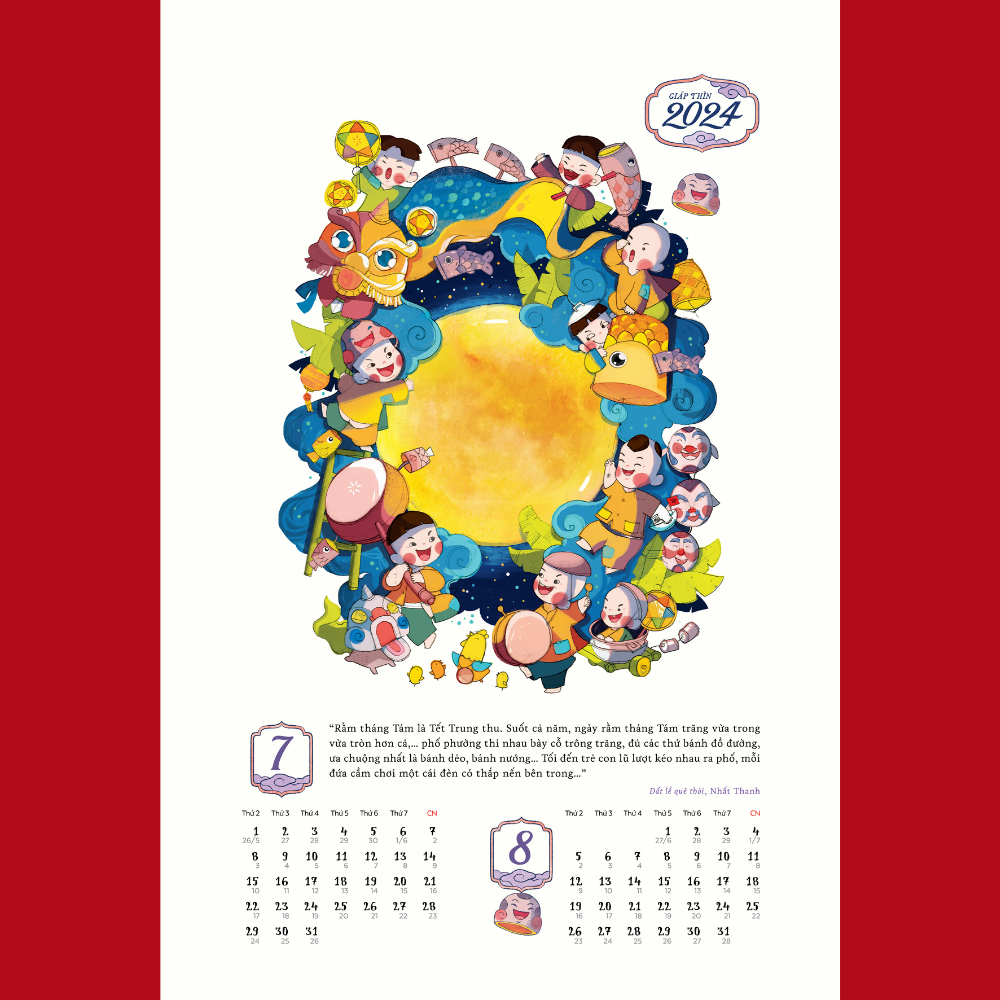 Lịch treo tường năm 2024 - NHỮNG NGÀY TẾT CỔ TRUYỀN