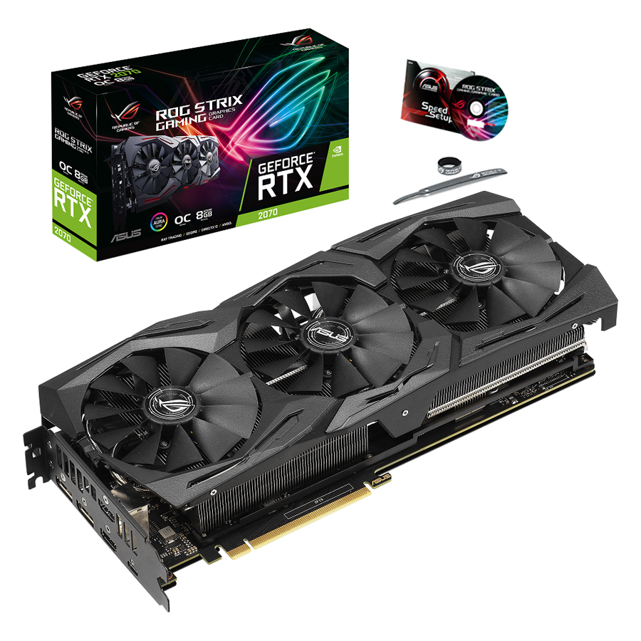 Card Màn Hình ASUS ROG-STRIX-RTX2070-O8G-GAMING ROG Strix GeForce RTX 2070 OC edition 8GB GDDR6 - Hàng Chính Hãng