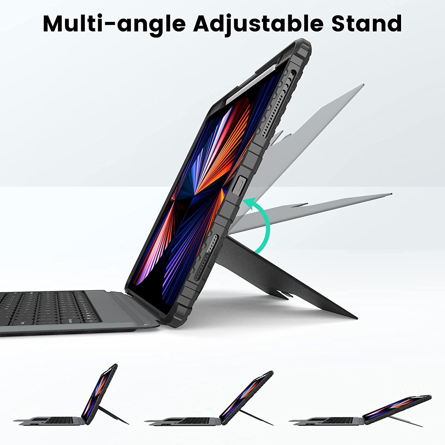 Bao Da Kèm Bàn Phím cho iPad Pro 11 & iPad Pro 12.9 inch 2020/2021/2022 Nillkin Bumper Combo Case Keyboard (Có khe cắm bút Apple Pencil) - Hàng Chính Hãng