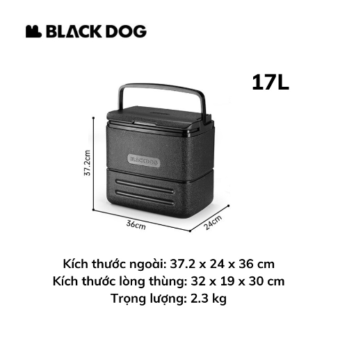 Thùng giữ nhiệt 17L Blackdog BD-BWX001