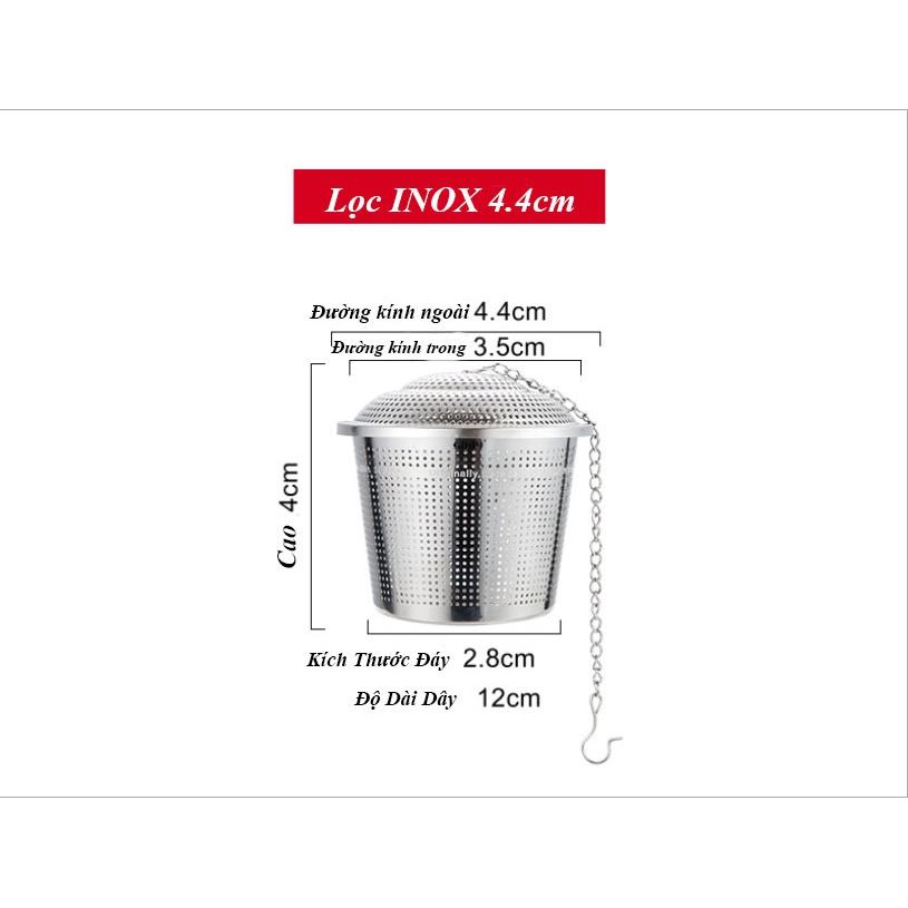 Lọc Trà Inox 304 HÌNH TRỤ Mạ Bạc Siêu Trắng Sáng - Có Dây Treo( SP nhiều kích thước)