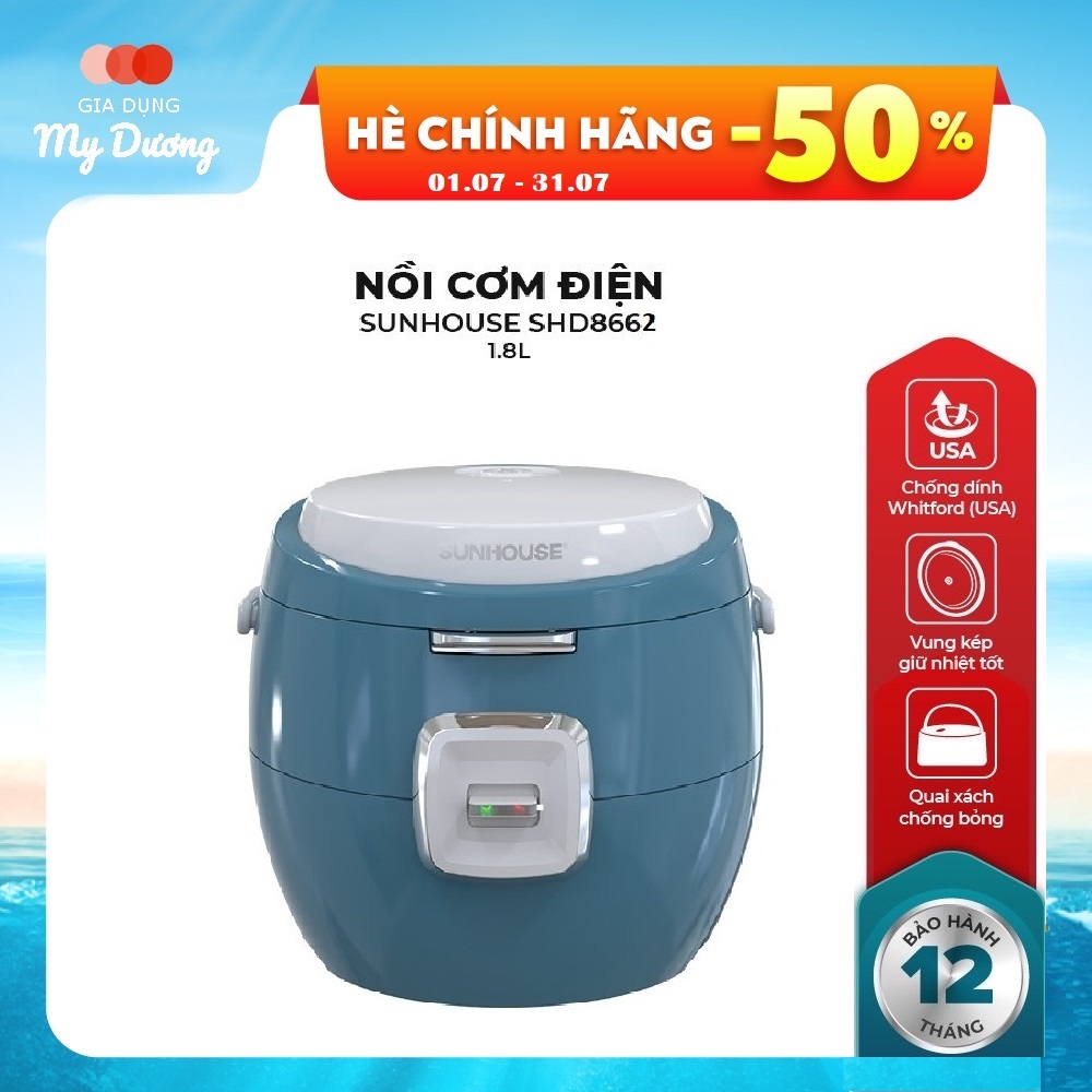 Nồi cơm điện 1.8L SUNHOUSE SHD8662 - Hàng chính hãng