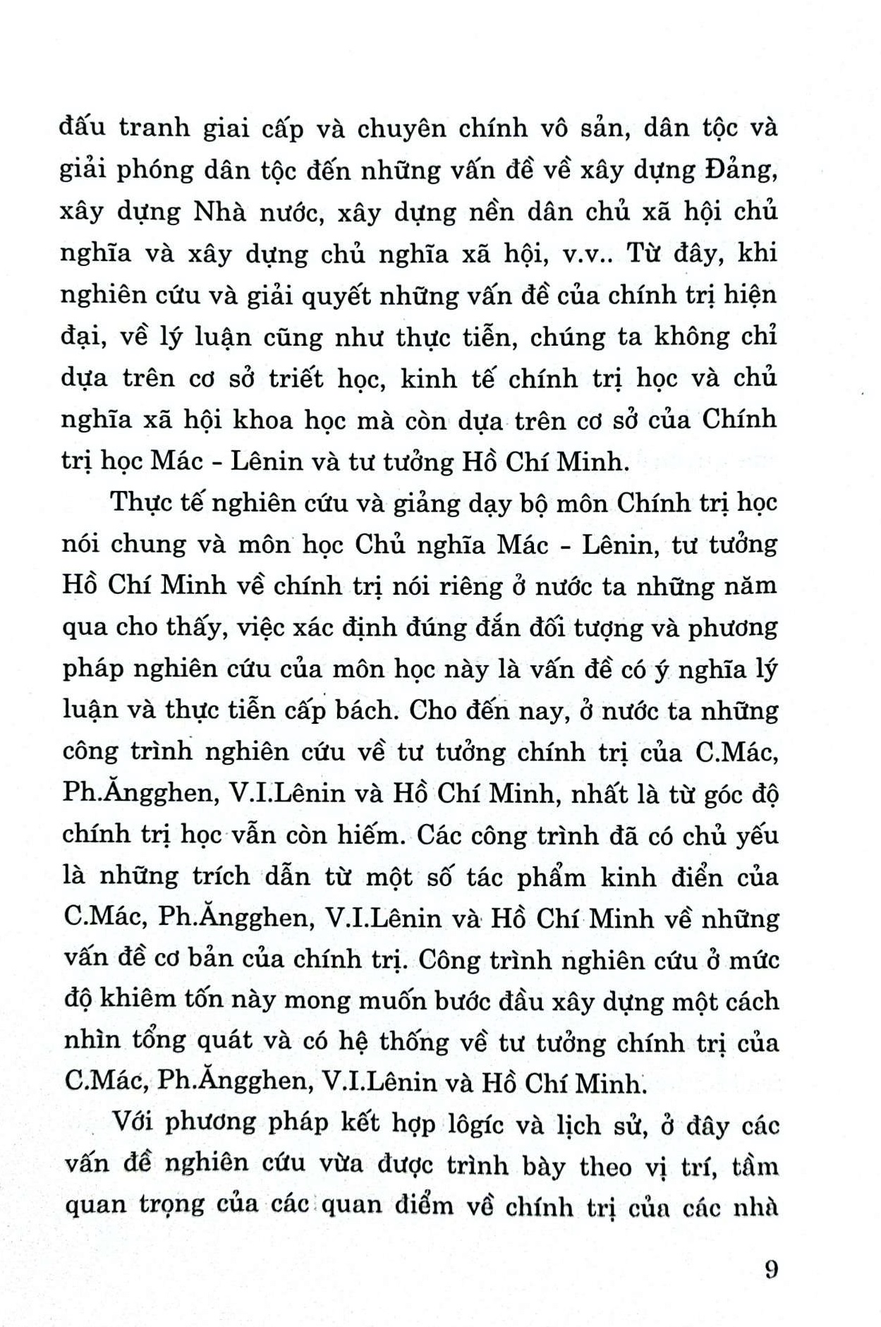Tư tưởng chính trị của C. Mác, Ph. Ăngghen, V. I. Lênin và Hồ Chí Minh