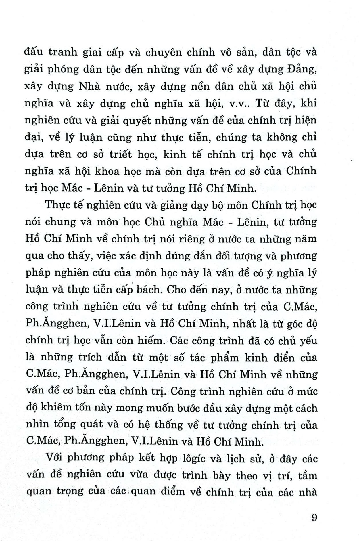 Tư tưởng chính trị của C. Mác, Ph. Ăngghen, V. I. Lênin và Hồ Chí Minh (Sách chuyên khảo)