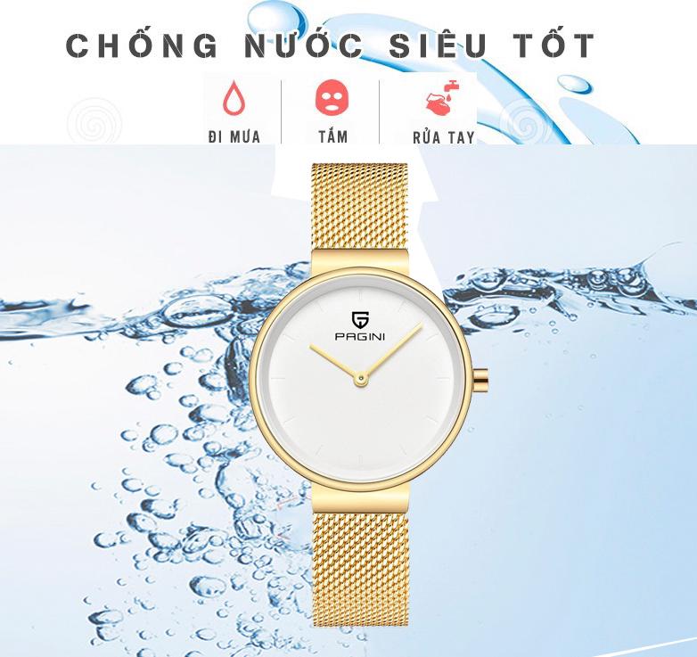 Đồng Hồ Nữ PAGINI Alice Dây Titanium Cao Cấp Full Box