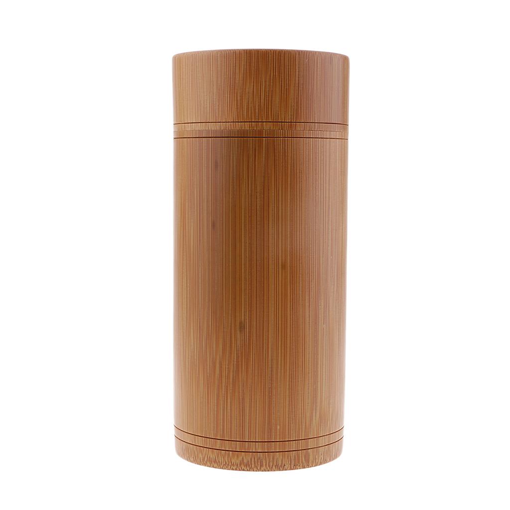 Tea Canister Bamboo Japanese Tea Box Storage Jar with Lid Tea Caddy Pot A