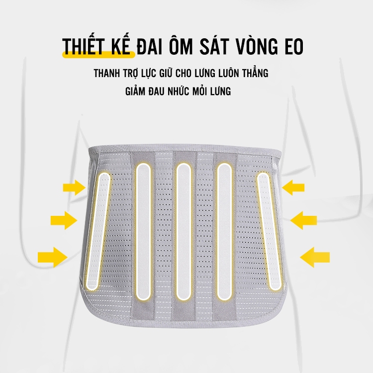 Đai thép bảo vệ cột sống lưng thoáng khí, cải thiện thoái hóa thoát vị, đốt sống