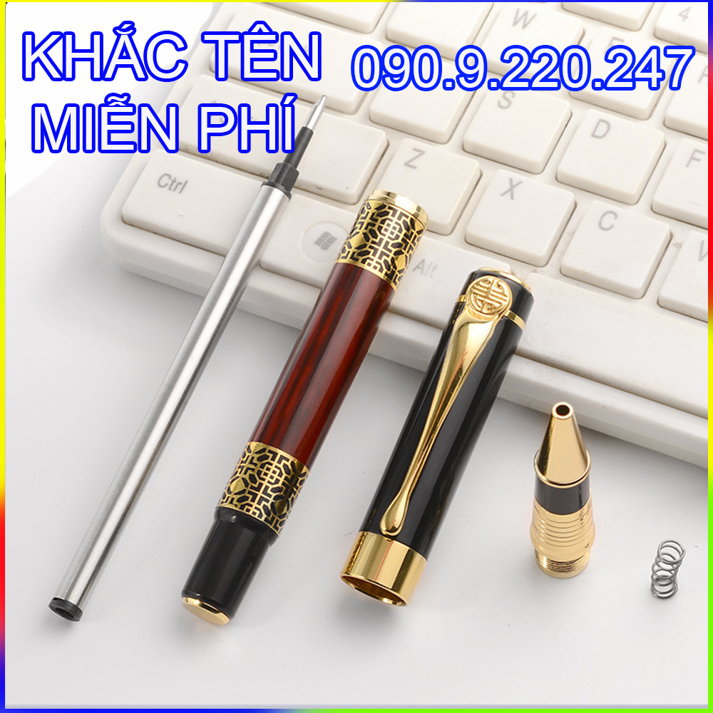 (Gift) Bút ký khắc tên cao cấp Doanh nhân, mực ịn đều ở mọi góc nghiêng