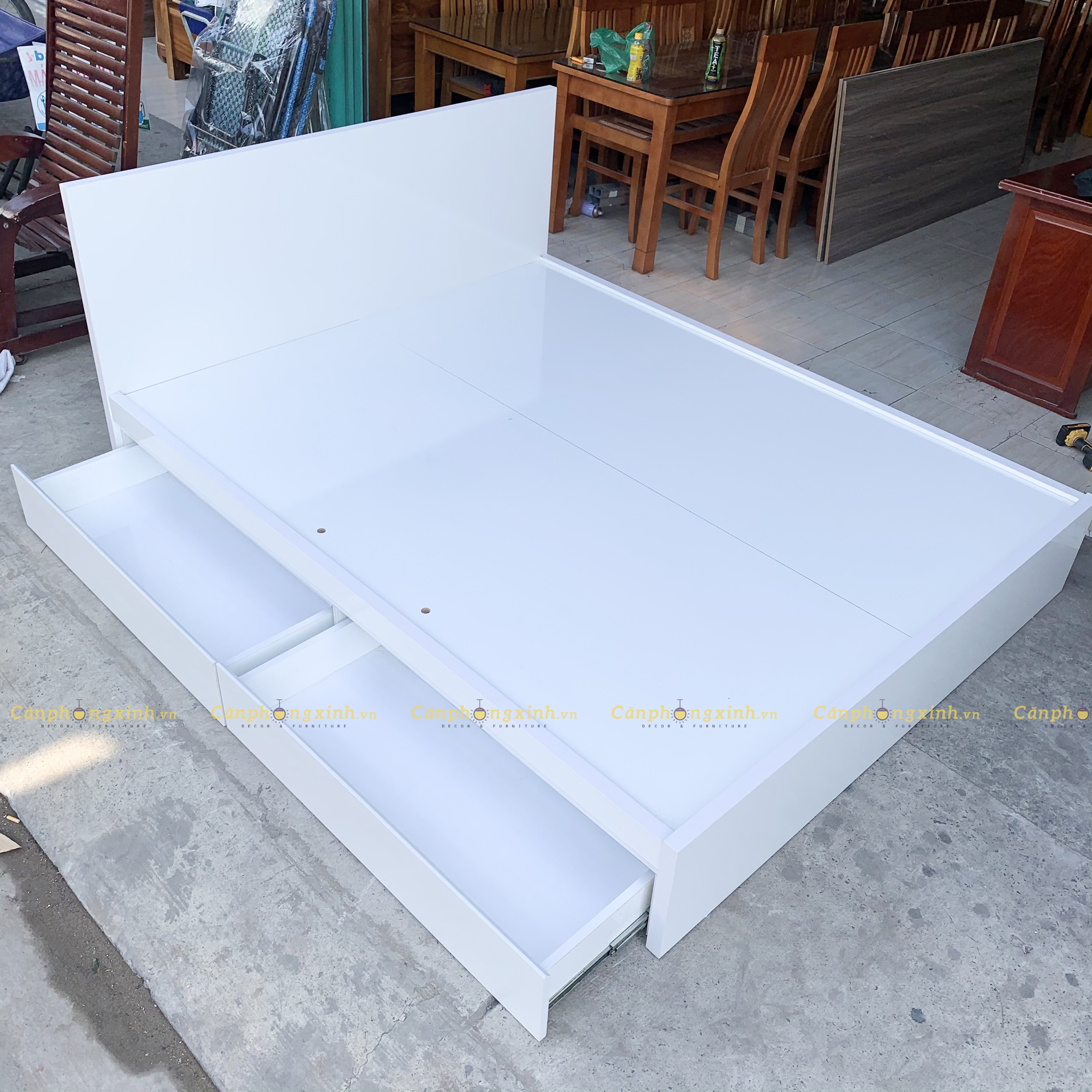 Giường ngủ gỗ MDF 2 hộc kéo full giường CPX-G41