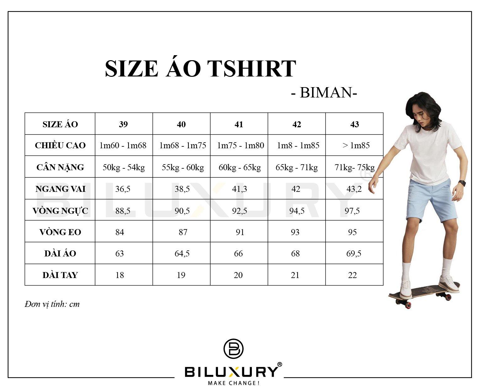 Áo Thun Nam Ngắn Tay Cổ Tròn Chất Liệu Cotton Cao Cấp Trẻ Trung, Thoáng Mát Chính Hãng Biman By BiLuxury 5APKB002