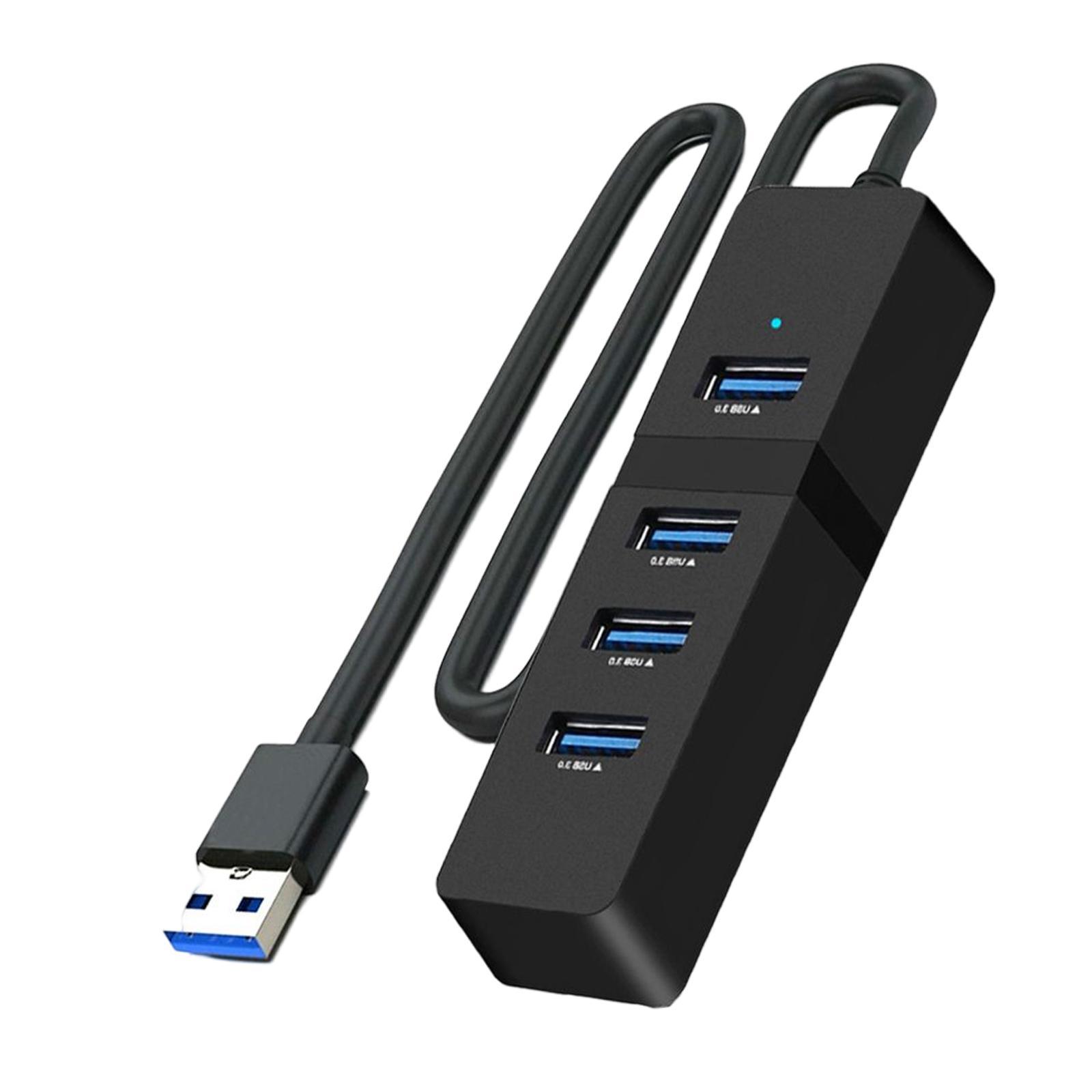 Compact 4 Ports USB 3.0 Hub Multi Splitter Portable for Desktop Computer PC