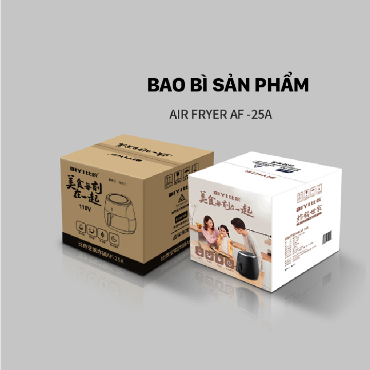 Nồi Chiên Không Dầu BIYI AF25A (6,4L) - Hàng Chính Hãng