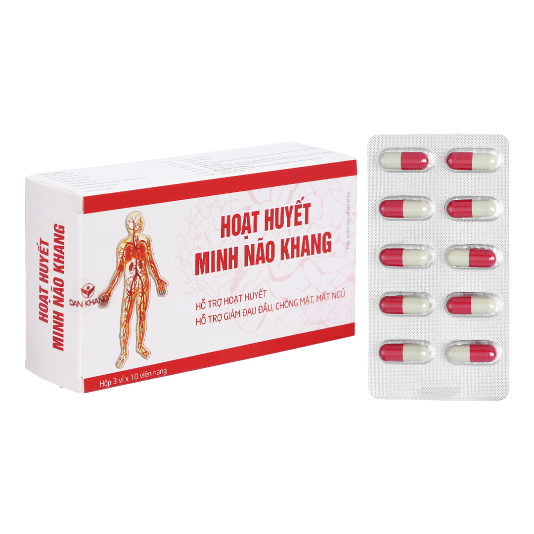 Hoạt huyết Minh Não Khang (Hộp 3 vỉ x 10 viên)