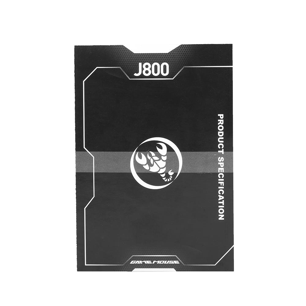 Chuột chơi game có dây HXSJ J800 lập trình macro bảy phím với sáu DPI có thể điều chỉnh Hiệu ứng ánh sáng RGB đầy màu sắc
