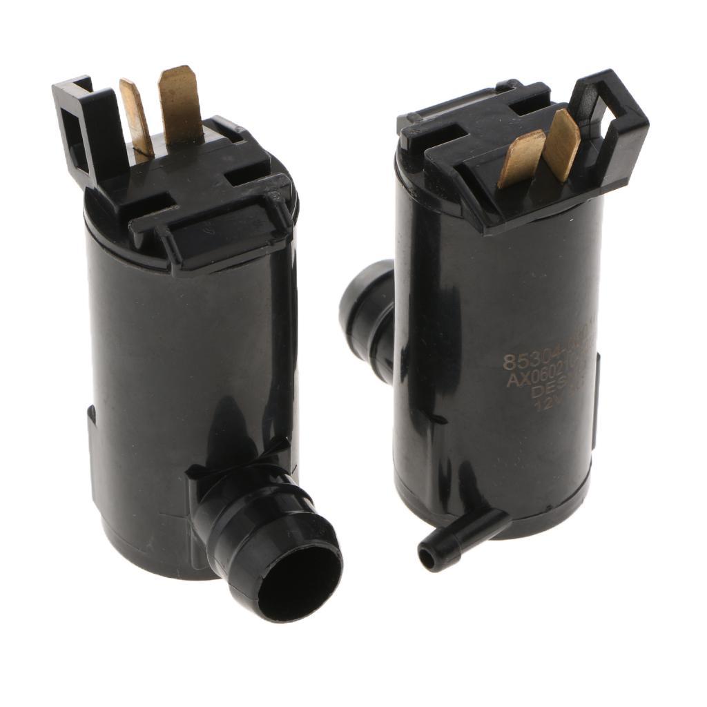 4x2 Pieces Universal 12V Car Vehicles Windshield Washer Pump Nozzle Motor