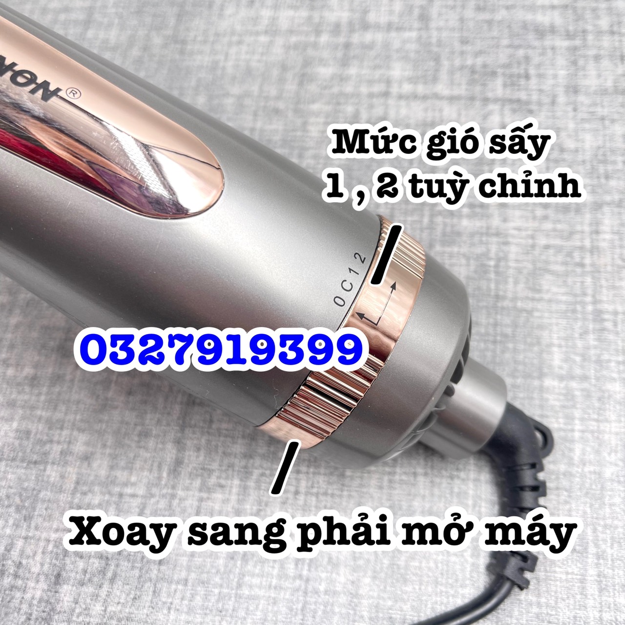 Lược điện-lược sấy làm xoăn xoay tự động 360 độ SHINON 827