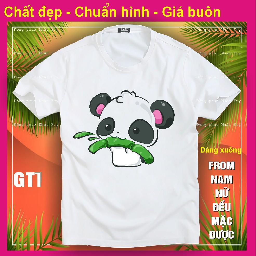 Áo thun gấu trúc đẹp GT1, chất đẹp, bao đổi trả,phông, panda dễ thương kute,icoi gấu trúc chipi