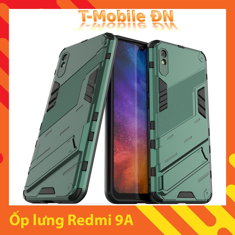 Ốp lưng cho Xiaomi Redmi 9A, Ốp chống sốc Iron Man PUNK cao cấp kèm giá đỡ cho Redmi 9A
