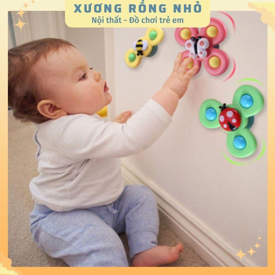 Set 3 con quay spinner, chong chóng dính tường, âm thanh vui nhộn cho bé