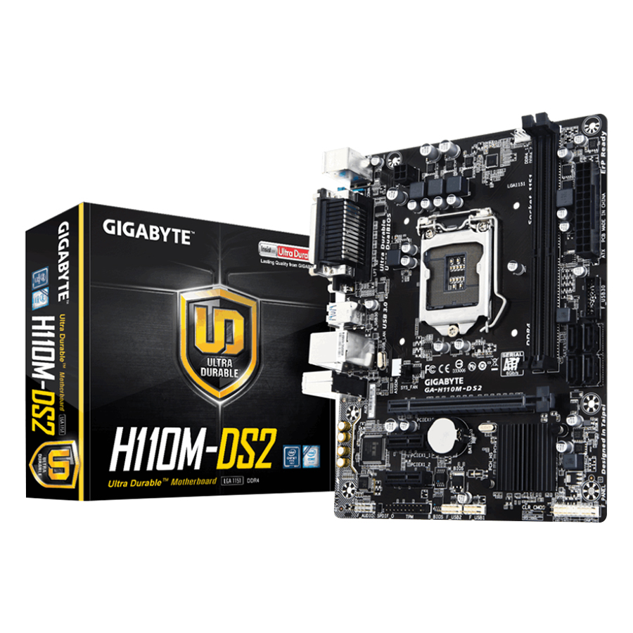 Bo Mạch Chủ Mainboard GIGABYTE H110M-DS2 (SK1151) (Rev 1.0) - Hàng Chính Hãng