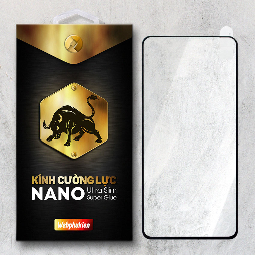 Miếng kính cường lực cho Xiaomi Mi 9T Full màn hình Webphukien - Đen - Hàng Chính Hãng