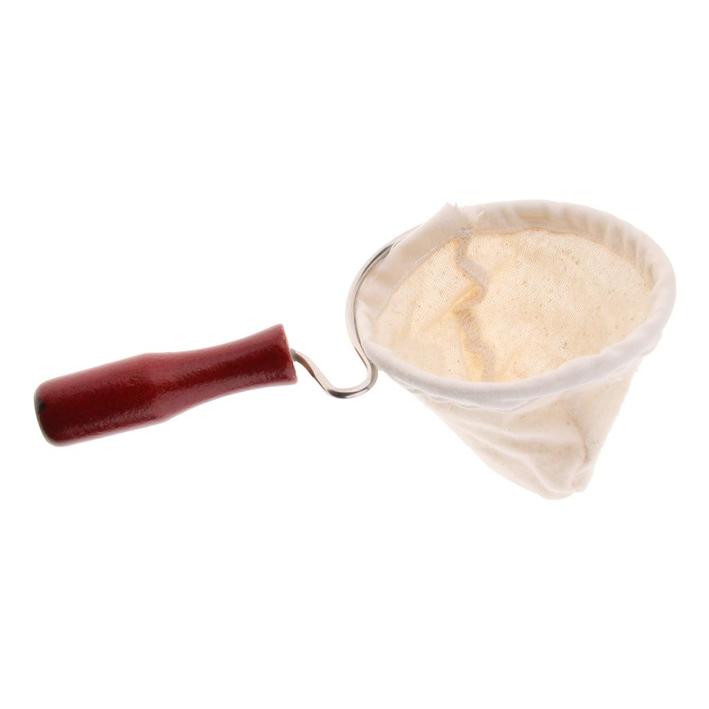 Coffee Filter Bag Flannel Cloth Coffee Tea Strainer with Handle