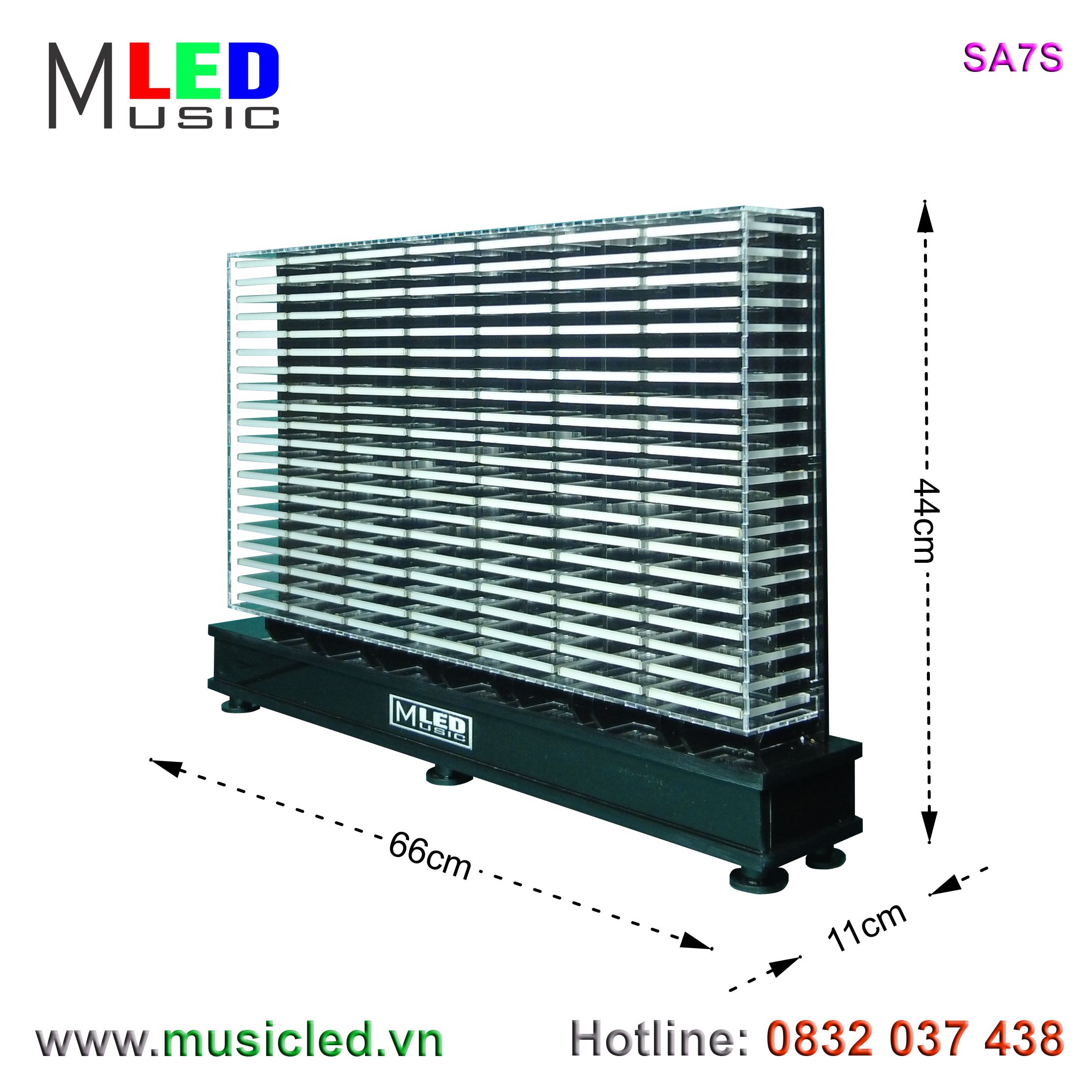 Dàn đèn Music LED nháy theo tần số nhạc 7 cột để bàn